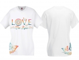 Frauen T-Shirt - Love our Race - weiß/bunt - Motiv2 Frauen T-Shirt - Love our Race - weiß/bunt - Motiv2