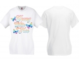 Frauen T-Shirt - young,white & free - weiß - bunt - Motiv1 Frauen T-Shirt - young,white & free - weiß - bunt - Motiv1