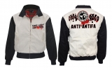 Harrington Jacke - bedruckt - schwarz/weiß - Anti-Antifa Harrington Jacke - bedruckt - schwarz/weiß - Anti-Antifa