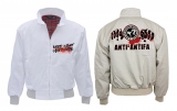 Harrington Jacke - bedruckt - weiß - Anti-Antifa Harrington Jacke - bedruckt - weiß - Anti-Antifa
