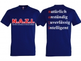 T-Hemd - N.A.Z.I. - Motiv 1 - blau T-Hemd - N.A.Z.I. - Motiv 1 - blau